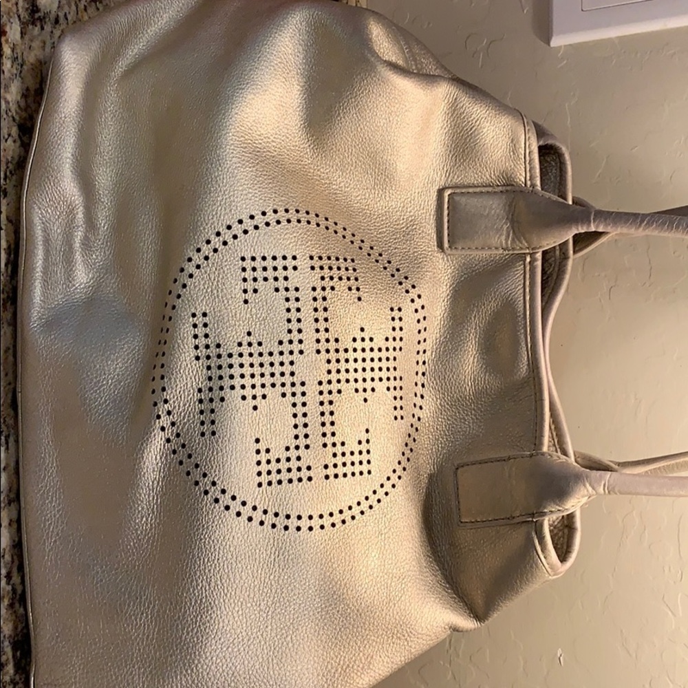 Tory Burch Platinum Handbag